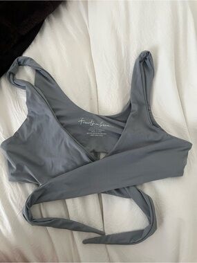 Gray Wrap Bikini Top 437